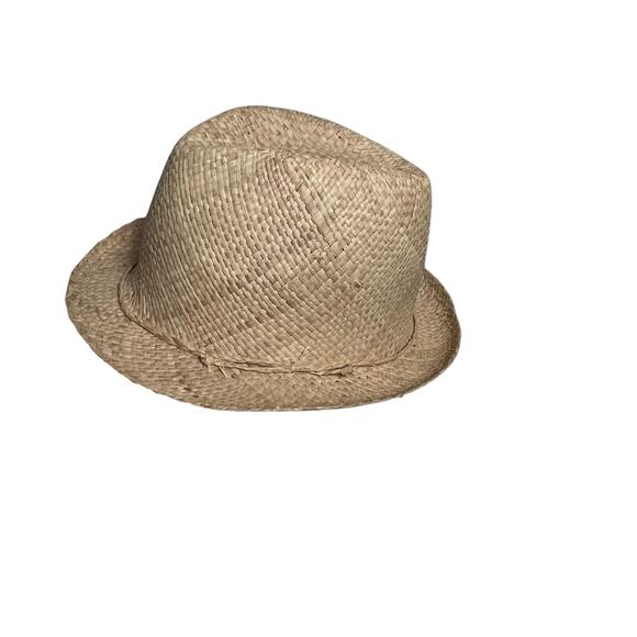 Vintage 100% Raffia Natural Straw Fedora Hat | Handmade in Madagascar - Picture 2 of 9